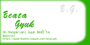 beata gyuk business card